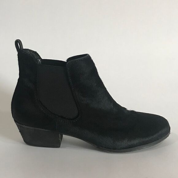 Vince Camuto Black Pony Ankle Booties - Picture 3 of 7
